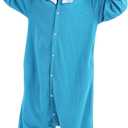 Unisex Adult Animal Pajamas Sleepwear Costume Plush One-Piece Cosplay Costumes (Medium, Blue)