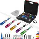 2025 Upgraded Wire Stripper for Drill (14-12-10-8-6 AWG) - Electric Universal Wire Stripper Tool for Drill, Includes 5 Pcs Wire Strippers, 2 Pcs Wire Twisters, 5 Pcs Wire Nuts3 Connector And a Buckle