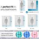 LiBa Bathroom Shower Curtain Premium PEVA Non-Toxic, Blue Clear Waterproof Plastic Shower Curtain Liner with Rust Proof Grommets 8G Bathroom Accessories 72x72