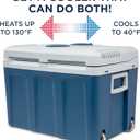 Ivation Electric Cooler & Warmer with Wheels & Handle |48 Quart (45 L) Portable Thermoelectric Fridge For vehicles & Trucks| 110V AC Home Power Cord & 12V Car Adapter for Camping, Travel & Picnics