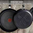 T-Fal Ultimate Hard Anodized Nonstick Fry Pan With Lid 12 Inch, Oven Broiler Safe 400F, Lid Safe 350F, Cookware, Pots and Pans, Kitchen Frying Pans, Skillets, Home, Dishwasher Safe, Onyx
