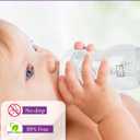 Straw Cup Conversion Nipple for Philips Avent Natural Baby Bottle, My Grippy Spout Sippy Cup and Natural Trainer Sippy Cup,Leak-Proof,Fast Flow Soft Silicone Straw Top Nipples,6m+,4 Count
