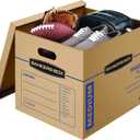 Bankers Box Medium Classic Moving Box, 20-Pack, Reinforced Handles, Tape-Free Assembly, 19 x 14.5 x 15.5 Inches (8817202)