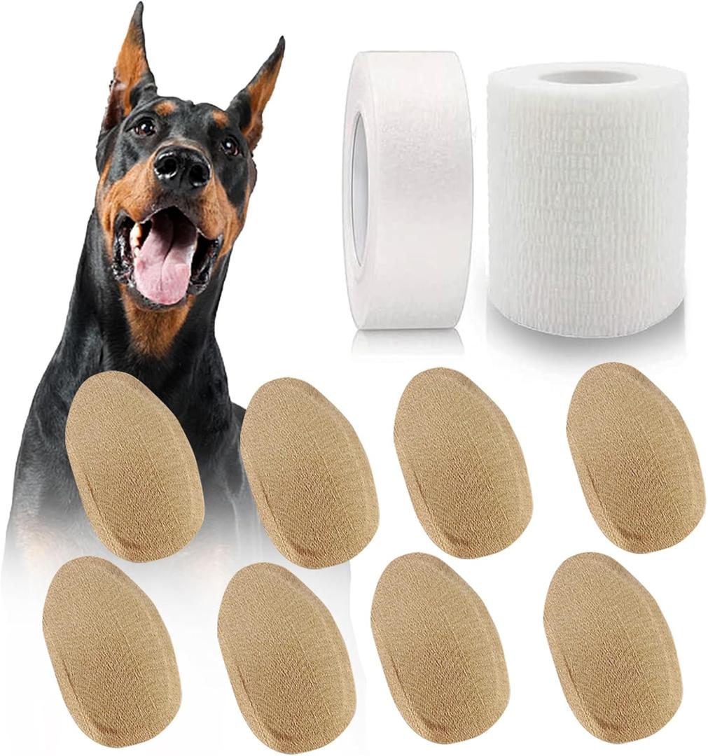 4 Set Doberman Ear Posting Kit for Doberman Pincher Samoyed with Extra 2 Rolls Dog Ear Tapes