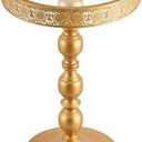 Golden Glass Coffee Table Creative Side Corner Transparent Tabletop, Modern and Simple Coffee Multi-Functional Suitable for Living Room, Small Size