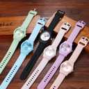 Avaner Silicone Strap Wrist Watches Analog Quartz Candy Color Sports Wristwatch (Blue)