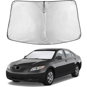 EcoNour Windshield Sunshade Compatible for Toyota Camry 2007-2009 2010 2011, LE, SE, SE Nightshade, XLE, XSE, TRD, Sun Visor for Front Windshield Sun Shade Cover, UV Heat Protector, Car Accessories