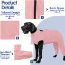 AOFITEE Dog Recovery Sleeve, Anti Licking Large Dog Rear Leg Sleeve for Female Male Dogs, Dog Recovery Suit for Hind Legs, Large Dog Wound Cover for Rear Leg and Abdomen, Dog Cone Alternative, Pink L
