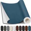 Leather Repair Patch, 17X79 Inch Repair Patch Self Adhesive Waterproof, DIY Large Vinyl Patches for Couches, Furniture, Kitchen Cabinets, Wall Blue, 17X79 Inch