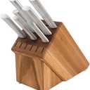 Rada Cutlery Essential Oak Block Set, Silver Handles