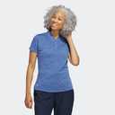 Adidas Womens Jacquard Golf Polo Shirt (Medium, Blue Fusion)