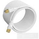 CAT 6E Cat 7 Ethernet Cable 200 Ft White, Elecan High-Speed Triple Shielded Internet Network Cable, S/FTP, POE, 26AWG 10Gbps Long CAT6A RJ45 LAN Cable Cord, Flexible &Durable for Outdoor &Indoor +Ties