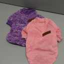 2 Pieces Dog Sweaters for Small Dogs Fall Dog Clothes Female Winter Fleece Puppy Sweaters Warm Thick Outfit Pet Small Dog Sweater for Boy Girl Dogs,XS (Purple+Pink)