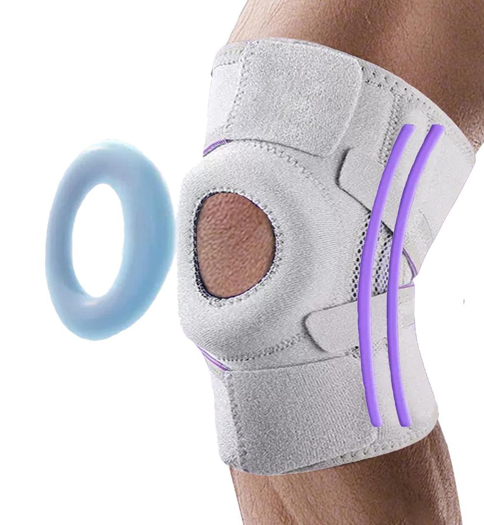 SUJAYU Knee Brace for Arthritis Pain and Support, Knee Brace for Meniscus Tear, Knee Braces for Knee Pain Women & Men, Knee Compression Sleeve for Knee Pain (Grey)