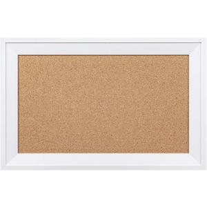 HBlife Cork Board Bulletin Board 11 x 17 inch with White Frame Rectangle Decorative Hanging Pin Board Perfect Decor for Office & Home,Message Board or Vision Board