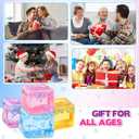 Chridark Ice Cube Fidget Toy for All Ages: 4 Pcs Sensory Squishy Fidget Toys, Square Stress Balls, Classroom Prizes, Anxiety Relief Stress Cube Gift for Kids Teens Adults