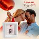 2 x Valentine's Decoration Anniversary Couple Gift - Romantic I Love You Shadow Box Frame - Cute BirthdayChristmas, Wedding Gifts for , Wife, Fiancee, Girlfrien