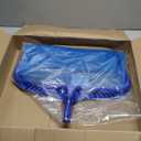 Pool Skimmer Net, Heavy Duty Leaf Rake Cleaning Tool, Fine Mesh Net Bag Catcher Blue