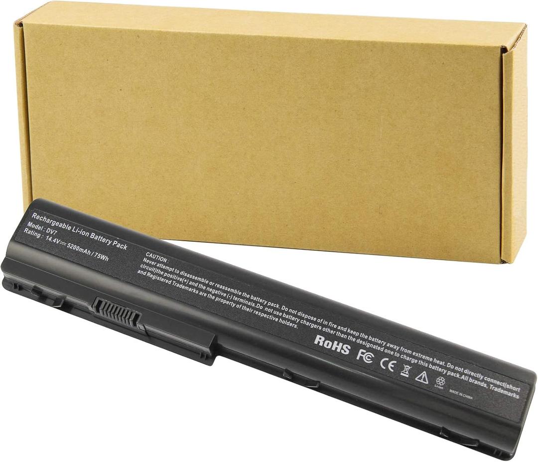 Futurebatt Laptop Battery for HP 480385-001 HSTNN-IB75 HP Pavilion DV7-3065DX DV7-3165DX DV7-1245DX DV7-3085DX dv7z DV8 464058-121 464059-121 464059-122 HSTNN-C50C HSTN-DB85 HSTNN-DB74