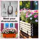 Window Box Brackets, Adjustable Heavy Duty Window Planter Box Brackets, Width Range: 4.412 Inches (1133 Cm), with 75 Lbs Capacity, Black (Wall-Mounted, 4)