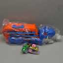 Dinosaur Transport Truck Toy for Kids - 3 in 1 Ejection Folding Track Toys w/Sound 8 Race Cars, Portable Vehicles Set Best Gift for Boys Girls 3 4 5 6 Years Old - Possesses Invention Patents