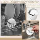 ElevateTech Pizza Cutter Wheel with Safety Blade Handheld Pizza Slicer for Cutting Through Pizzas, Crusts, Pies, Stainless Steel Pizzas Cutters with Comfort Grip, Easy Cleaning Dishwasher Safe, Silver
