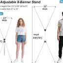YOSE X Frame Banner Stand (2Pack) Fits Any Banner Adjustable Size 23"X63" to 32"X78" with Portable Retractable Carrying Bag, Customize Stand for Trade Show Exhibition Market and Outdoor Use