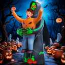 Skirfy Inflatable Costume for Kids, Lights Halloween Costume, Scary Blow Glow Cosplay Costumes, Halloween Birthday Party Games for Kids 6-8 Cosplay Events Party