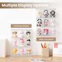 3-Tier Acrylic Display Case for Figures, Wall-Mounted Clear Action Figure Storage Organizer with Magnetic Door & 2 Adjustable Shelves, Dustproof Showcase for Collectibles, 2 Pack