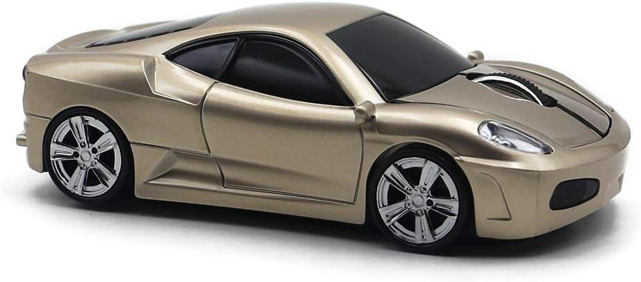 MGbeauty Wireless Mouse Sport Car Mouse Computer Optical Mice for PC Laptop MAC (Gold)