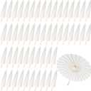 Aodaer 50 Pack 33 Inches Paper Umbrellas for Wedding Chinese Japanese Parasol Paper Decorative Oiled Umbrella DIY Painting Crafts for Bridal Party Decor Photography Props, White