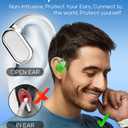 Open Ear Earbuds Wireless Bluetooth 5.4 with Touchscreen Charging Case, 32H Playtime, 6g Lightweight Running Headphones, Sport Over The Ear Earbuds for Running Cycling Workouts...White