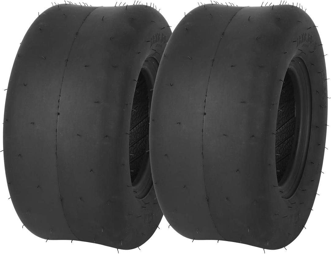 AR-PRO (2-Pack) 13X6.50-6 Lawn Mower Tires, Replacement 13X6.5-6 Smooth Tractor Turf Tire, 4 Ply Lawn Mower Tire Tubeless 480lbs Load Capacity, Fit for Most Riding Mower, Lawn Garden Tractors