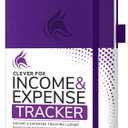 Clever Fox Income & Expense Tracker  Accounting & Bookkeeping Ledger Book for Small Business  1-Year Record Notebook, A5 (Purple)