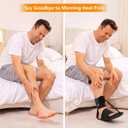 Plantar Fasciitis Night Splint, Night Splint for Plantar Fasciitis Women & Men, Adjustable Straps Stretch the Plantar Fascia, Helps Relieve Heel & Morning First Step Pain, Soft & Breathable, Black