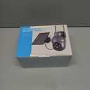 Solar Security Camera 3MP Battery Camera Rechargeable Solar Panel 360° Spotlight Security Surveillance Outdoor Wireless PIR Humanoid Detection (3MP Grey Camera 64GB)