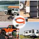 30FT 9M Orange One-Piece Solar Panel Extension Cable, 12AWG 4mm Solar PV Wire with IP68 Female & Male Waterproof Connectors, Flame Retardant Protective Sleeving for Home, RV, Solar Energy Systems