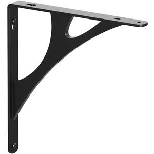 Shelf-Made Manhattan Decorative Shelf Bracket, Black, 12-inches