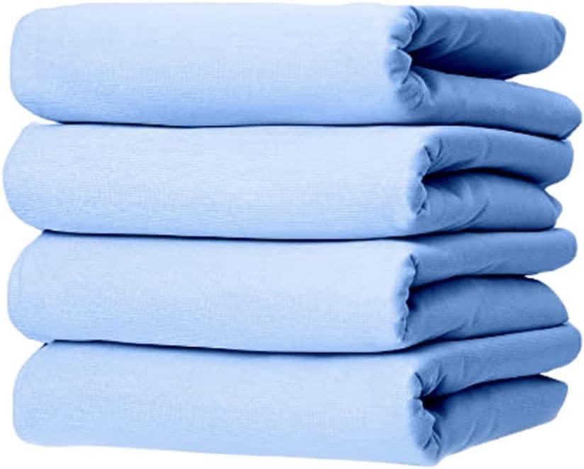 Reusable Bed Underpad - Waterproof & Washable - Absorbent Mattress Protector - Incontinence Bed Pads - Bed Protector Pads for Adults, Kids, Elderly or Pet, Pack of 4 (Blue, 34"X36")