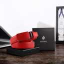 DOOPAI Belt Men, Ratchet Belt Dress Adjustable 1 3/8" Genuine Leather Designer Belt, Size Length Can be Cut, with Gift Box