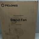 PELONIS 16'' Pedestal Fan for Bedoom with Remote, Upgraded, Standing Fan with 7-Hour Timer, 90 Oscillation, 3-Speeds, Adjustable Height, Electric Cooling Fans for Living Room and Office, 16-inch AC Motor