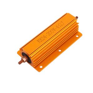 uxcell a16092100ux1151 5% 200W 4 Ohm Wirewound Aluminum Housed Clad Resistor Gold Tone, 2.009998" Width, 3.94" Length