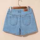 Sidefeel Women's Jean Shorts High Waisted Stretchy Casual Side Seam Denim Shorts