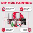 4 Pcs Mug Painting Kit Paint Your Own Mug With Gift Box Crafts for Couples Mom and Dad and friends DIY Gift(12 OZ)