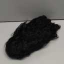 Afro Toupee for Black Men Brazilian Human Hair Replacement System Skin PU Injected African American Men Hairpieces Kinky Curly Hair Units for Man Wigs (12MM AFRO WAVE, 1# JET BLACK)