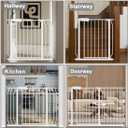 Fairy Baby Extra Wide Baby Gates 71.7-76.3 Inch, Auto Close Child Safety Gates for Stairs Banister Doorways Hallway,Indoor Safety Child Gates for Kids or Pets