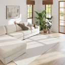 QIANMEW Couch Cushion Covers, Comfort Soft Magic Sofa Covers Washable Stretch Resistant Slipcovers for Sectional and L Shaped Seats Furniture Protectors for Pets. 1 L pieces