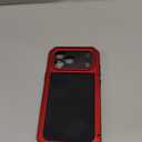 Marrkey Compatiable with iPhone 17 Pro Max Case,360 Full Body Protective Cover Heavy Duty Shockproof [Tough Armour] Aluminum Alloy Metal Case with Silicone Built-in Screen Protector - Red