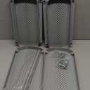 Ukeetap 2 Pack Multi-Purpose Pull-Out Storage Organizers, Under Sink Organizers and Storage for Bathroom & Kitchen, Under Cabinet Organizers and storage, 14.8 Inch, Grey (Gray)