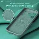 LOVE 3000 Designed for iPhone 17 Pro Case, Premium Silicone [Compatible with Magsafe][Soft Anti-Scratch Microfiber Lining] Shockproof Protective Phone Case for Men Women 6.3", Pine Green